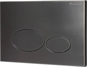 Saqu Oval bedieningspaneel gunmetal voor Geberit Sigma reservoir 12cm (UP320)