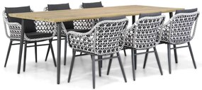 Tuinset 6 personen 240 cm Wicker Zwart Lifestyle Garden Furniture Dolphin/Montana