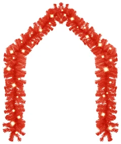 vidaXL Kerstslinger met LED-lampjes 10 m rood