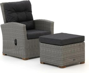Lounge tuinstoel | Intenso Mazzano | Wicker (vlechtwerk) | Grijs | Kees Smit Tuinmeubelen