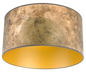 Lampenkap brons 50/50/25 met gouden binnenkant cilinder / rond