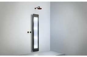 Sunshower Round Plus L infrarood + UV licht opbouw incl. Wandbeugel 185x33x12cm full body Black L0600-L0102-SML0700