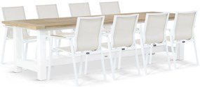Tuinset 8 personen 300 cm Aluminium/textileen Wit Lifestyle Garden Furniture Fiora/Los