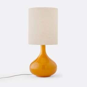 Tafellamp in glas en linnen, Juna