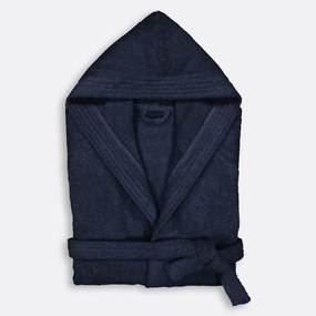Badjas met kap in bouclette badstof 450 g/m2, Haxel