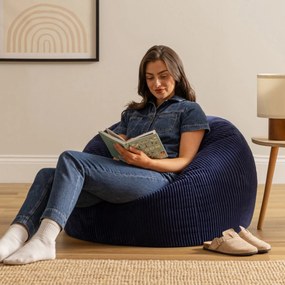 Cloudy Corduroy Zitzak - Marineblauw
