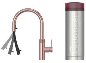 Quooker flex kokendwaterkraan - draaibare & uittrekbare uitloop - PRO3 reservoir - Warm / kokend water - rosé koper 3XRCO