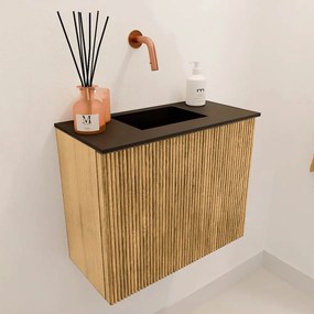 Mondiaz Joya 50cm toiletmeubel oak met wastafel faye midden zonder kraangat urban