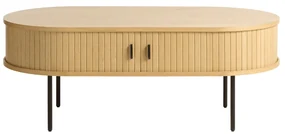 Ovalen Salontafel Naturel - 120 X 60cm.