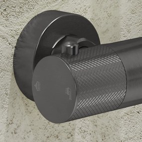 Saniclear Iron Curved opbouw douchethermostaat verouderd ijzer - gunmetal
