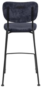 Zuiver Benson Lage Barkruk Stof Donkerblauw
