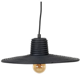 Zuiver Balance S Ronde Hanglamp Zwart Rotan 35 Cm