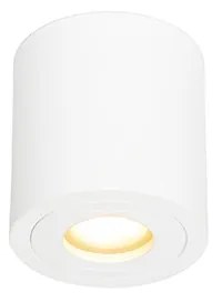 QAZQA Moderne ronde badkamer Spot / Opbouwspot / Plafondspot wit - Capa Modern GU10 IP44 Lamp