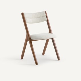 Notenhouten stoel, Camminata, ontwerp Emmanuel Gallina