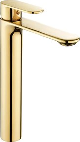 Mexen Milo hoge wastafelkraan, goud - 71310-50