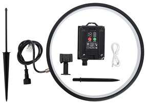 Prikspot zwart 60 cm incl. LED oplaadbaar en solar IP65 - Adalind