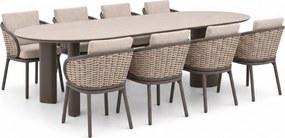Tuinset 8 personen 300 cm Aluminium Taupe Apple Bee Pine