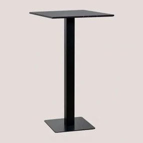 Vierkante Hoge Barkruktafel 60x60 Cm In Livanto Marmer Marmer Nero Marquina & Zwart - Sklum