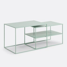 Set van 2 mimi tafels in metaal métal acier, Hiba