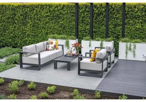 Garden Impressions Malakka loungeset 3 - delig carbon black/valley sand