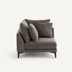 Hoekbank in polyestermix, MODERNISTE, ontwerp Emmanuel Gallina