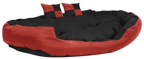 vidaXL Hondenkussen omkeerbaar en wasbaar 150x120x25 cm rood en zwart