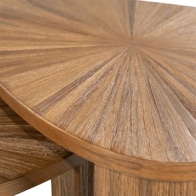 Driehoekige Salontafels Van Teak - 69 X 49cm.