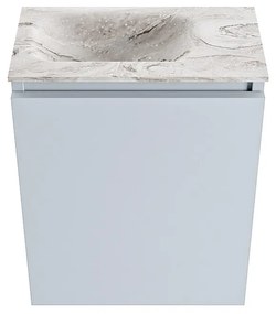 Mondiaz Ture DLux toiletmeubel 40cm clay met wastafel glace links zonder kraangat