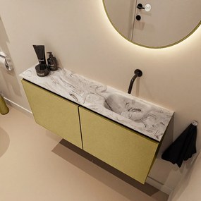 Mondiaz Ture DLux toiletmeubel 100cm oro met wastafel glace rechts zonder kraangat