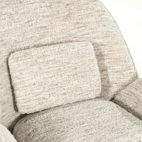 Draaibare Fauteuil Met Voetenbank Beige