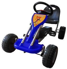 vidaXL Skelter met pedalen blauw