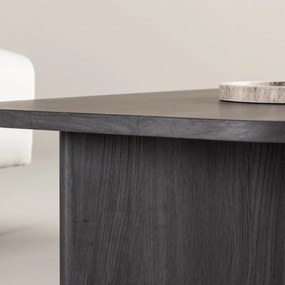 Organische Salontafel Zwart - 65 X 130cm.