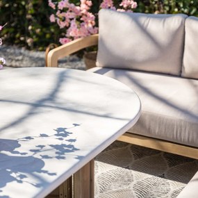 Garden Impressions Sirocco lounge dining set 3-delig rechts - acacia - grey sand