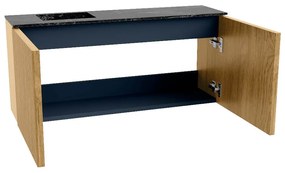 Mondiaz Joya DLux 90cm toiletmeubel oak met wastafel faye links 1 kraangat lava