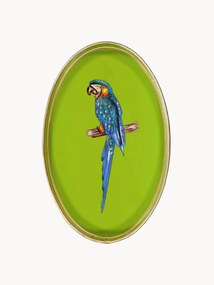 Handbeschilderd sierblad Fauna met papegaaienmotief