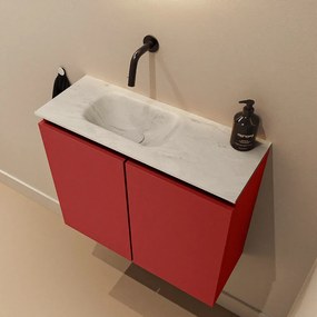 Mondiaz Ture DLux toiletmeubel 60cm fire met wastafel opalo links zonder kraangat