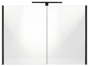 Best Design Happy spiegelkast met verlichting 100x60cm zwart mat