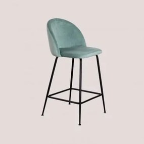 Kana Design Hoge Fluwelen Kruk Zwart & Grün Tanne & ↑65 Cm - Sklum