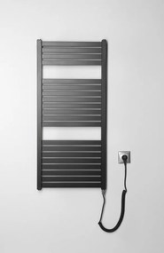 Sapho Tondi elektrische radiator zwart mat 45x97cm 300W