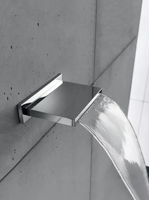 Hotbath Mate M160 opbouw waterval badkraan wand geborsteld nikkel