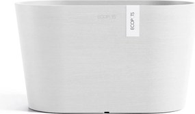 Ecopots bloempot Tokyo 30 met waterreservoir - Ovaal - Pure White - 30 x 17 x H17 cm