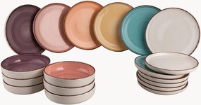 Handbeschilderde serviesset Baita Modern, 6 personen, 18-delig