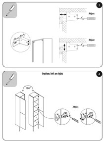 Differnz Legs hoge kast 160cm l/r groen