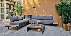 Exotan Hoek Loungeset - Bari - Antraciet - Aluminium - Polywood - Exotan