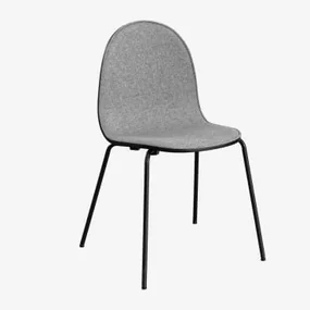 Set Van 2 Maeve Eetkamerstoelen Stof Gris Glacial - Sklum
