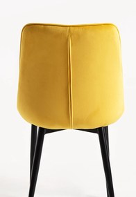 Set van 4 fluwelen Cade Stoelen