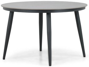 Dining Tuintafel   120 cm rond Aluminium Grijs  Vienna