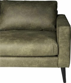 Hoekbank - Aster - links - stof lederlook Dalton groen 14