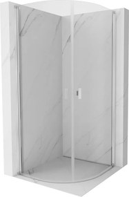 Mexen Mist douchecabine halfrond opklapbaar 80 x 80 cm, transparant, chroom - 8A31-080-080-01-00