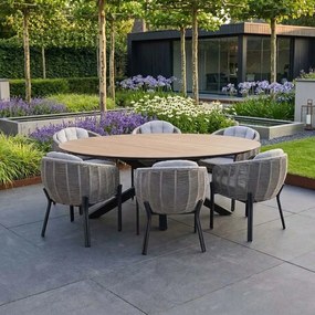 Garden Impressions Padula tuinset 7-delig - Scot tuintafel Napoli sand 230x115 cm